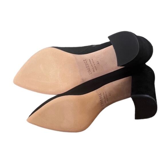 NWOT L’Agence Galena Black Suede Bootie - Sz EU41/US11 - Picture 8 of 8